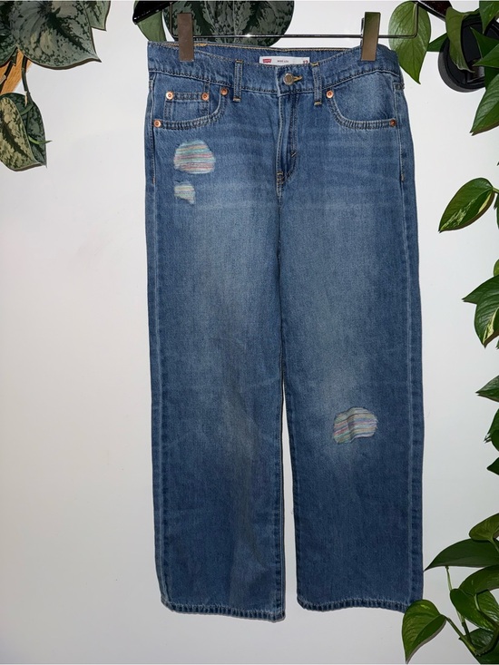 Levi's Other - Levi’s Kids Girls Wide Leg Distressed Blue Jeans Size 12